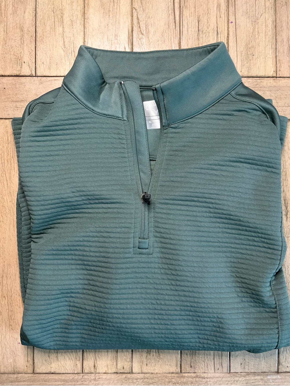 Callaway Ribbed QuarterโZip Pullover - Olive Green